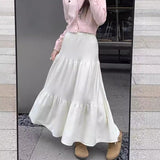 guys in skirts Elegant Gentle Style Cake Skirt Women's Autumn and Winter Solid Color Slimming Large Swing Umbrella Skirt Casual Dress