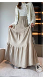 guys in skirts Elegant Gentle Style Cake Skirt Women's Autumn and Winter Solid Color Slimming Large Swing Umbrella Skirt Casual Dress