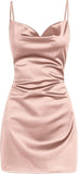 dress Strap Satin Backless Strap Dress Summer Sexy Elegant Socialite Style Strap