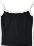 Bomve-Contrast Trim Vintage Crop Cami Top