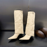 2000s fashion 2024 Autumn and Winter New Style Pantyhose Boots Knight Boots Knee Boots