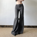 fall Elegant Daily with our Popular Italian Style Fashionable Urban Low Waist Suit Pants