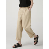 women fall outfit 2024 New Early Autumn Thin Texture Wide-Leg Casual Pants Straight Loose Harem Pants