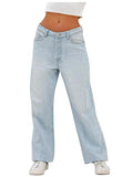 Bomve-Washed Vintage Blue Versatile Boyfriend Jeans