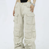 lookbook outfits Workwear Straight Trousers Street Style Loose All-Match Casual Wide-Leg Pants