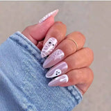 men’s fall fashion 2024 Halloween Nail Wear Nail Horror Ghost Almond Nail Wear Nail Patch Nail Patch