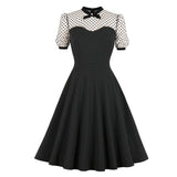 alien invasion dress to impress 2024 Women's Mesh Elegant Polka Dot Stitching Fluffy Retro Large Swing Dress