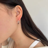 short mens haircut Star Light Wheel Ear Ring Large Circle Neutral Anti-Allergic Simple Earrings Korean Style Light Luxury