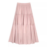 guys in skirts Stitching High Waist Skirt 2024 Gentle Style Loose French Holiday Skirt