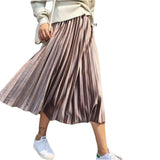 mens christmas outfit Women Winter outfits Black Friday 2014 Autumn and Winter Velvet Pleated Skirt Metallic Velvet Mid-Length A- line Skirt for Women