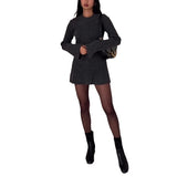 fall outfits women aesthetic Autumn and Winter Knitted Hollow Slimming Slim Temperament Short Dress