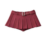 dream clothes Ypff Trendy Women's Sexy Hot Girl Low Waist Navel Skirt Belt Underpants Anti-Exposure Skirt Pleated Skirt