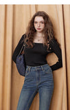 Women's Street Style Fall French Style Slim Bottoming Long Sleeve Sweater Women's Autumn Top