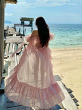 Bomve-Fairy Flowing Sun Protection Dress Seaside Cardigan
