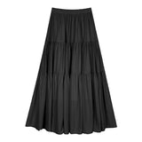 guys in skirts Stitching High Waist Skirt 2024 Gentle Style Loose French Holiday Skirt