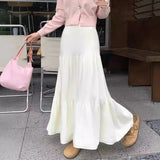 guys in skirts Elegant Gentle Style Cake Skirt Women's Autumn and Winter Solid Color Slimming Large Swing Umbrella Skirt Casual Dress