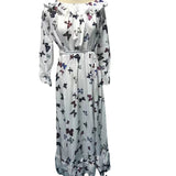 maxi dress Celebrity Ins Butterfly Print Two-Piece Bohemian Large Skirt Long Skirt Beach Dress