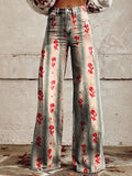 90s fashion 2024 plus Size Women's Casual Pants Straight Pants Must Have Western Style Pants