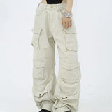 lookbook outfits Workwear Straight Trousers Street Style Loose All-Match Casual Wide-Leg Pants