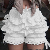 90s fashion 2024 Hot Selling Cake Multi-Layer Stacking Hot Girl Sexy Fashion Shorts Women's Clothing