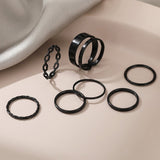 Christmas Thanksgiving Gifts Minimalist Golden Joint Ring Suit Ins Trendy Cold Wind Index Finger Ring Combination Rings