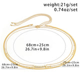 3Pcs Goth Flat Snake Chain Imitation Pearl Waist Belly Belt Women Summer Beach Bikinis Sexy Rave Body Jewelry Y2K Accessories