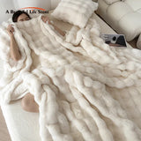 Luxury Faux Rabbit Fur Bedding Set, Velvet, Fleece, Plush, Soft, Warm, Comfortable, Duvet Cover, Bed Sheet, Pillowcases, Winter