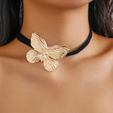 High Quality Goth Big Butterfly Short Choker Necklaec for Women Vintage Black Velvet Clavicle Chain Y2K Jewelry Wed Accessories