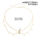 Bomve Minimalism Multilayer Belly Waist Chain Women Summer Bikini Goth Piercing Navel Nail Body Jewelry Festival Accessories