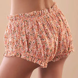 Bomve-Women Summer y2k Aesthetic Plaid Shorts Ruffles Bottoms Pajamas Short Sexy Low Rise Boxers Loungewear Shorts Streetwear Clothes