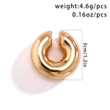 1PC Unique Punk CCB Chunky Tube Clip Earrings for Women No Piercing Fake Cartilage Glossy Ear Bone Clips Jewelry Accessories New