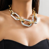 Unique Exaggerated Acrylic Big Chain Necklace Women Fashion Statement Twisted Chunky Thick Choker Grunge Jewelry Steampunk Men