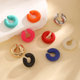 1PC Unique Punk CCB Chunky Tube Clip Earrings for Women No Piercing Fake Cartilage Glossy Ear Bone Clips Jewelry Accessories New