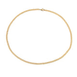 Classic Simple Smooth Cuban Curb Chain Necklace for Women Trendy Gold Color Adjustable Choker Grunge Jewelry Steampunk Men Gift