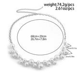 Bomve Elegant Imitation Pearl Waist Belly Belt Chains Women 2024 Trendy Summer Bikini Boho Aesthetic Body Jewelry Accessories