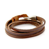 Bomve-Black Friday Christmas Thanksgiving Genuine Leather Layered Bracelet