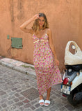 Bomve-Emily Maxi Dress Pink Floral