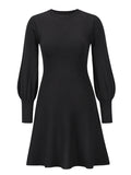 Bomve-Black Friday-Winter outfits Women's slim and thin temperament bottoming sweater dress