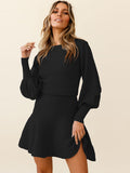 Bomve-Black Friday-Winter outfits Women's slim and thin temperament bottoming sweater dress