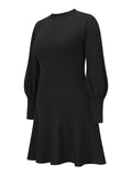 Bomve-Black Friday-Winter outfits Women's slim and thin temperament bottoming sweater dress