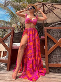 Bomve-New Fashion Sexy Printed Vacation Bikini Set