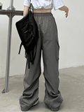 Bomve-Ruched Pocket Baggy Cargo Pants