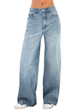 Bomve-Washed Vintage Blue Versatile Boyfriend Jeans