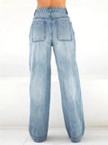 Bomve-Washed Vintage Blue Versatile Boyfriend Jeans